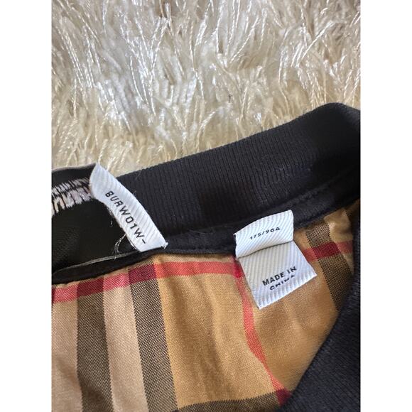 Burberry Serra Nova Check Black Oversized Tee Shirt Large L 8014895 - Picture 15 of 16